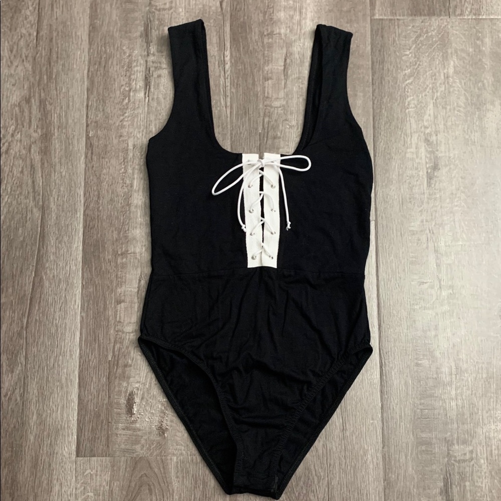Missguided lace up bodysuit